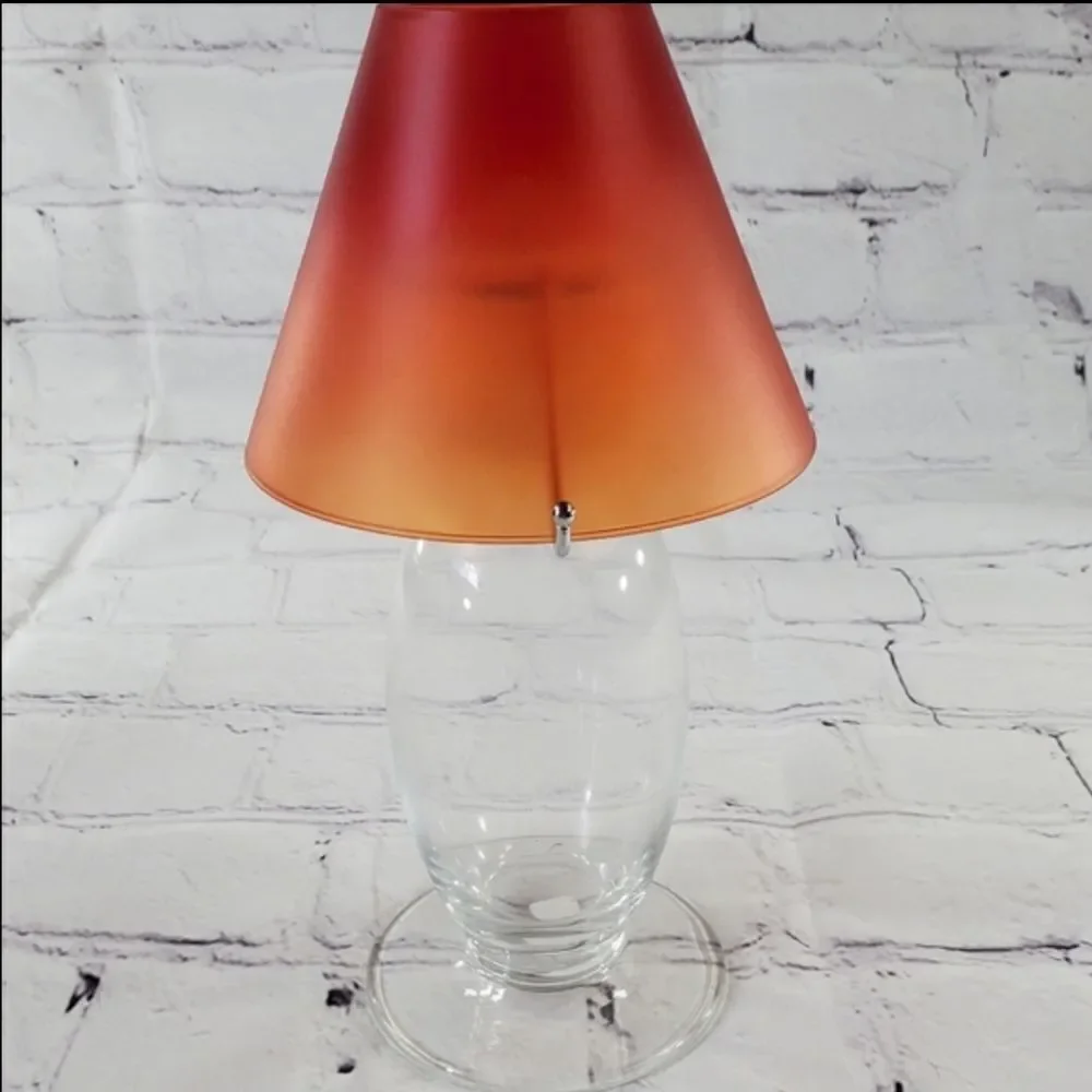 🩵PartyLite Vibrant Orange Candle Holder 3 Piece Set